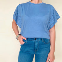 GAP Eyelet Sleeve Top