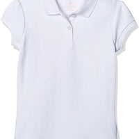 CHAPS Girls Picot Trim Collar Polo
