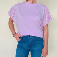 GAP Eyelet Sleeve Top
