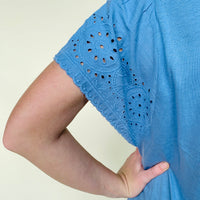 GAP Eyelet Sleeve Top